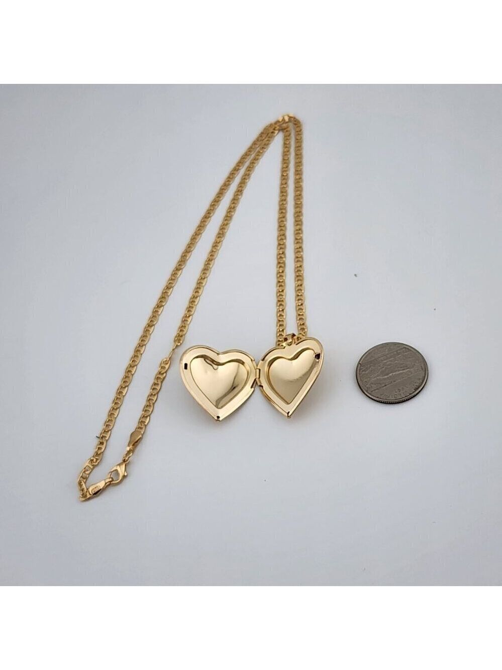 Brand New Bazilian 18k Gold Filled Heart Locket Necklace - Picture 11 of 11